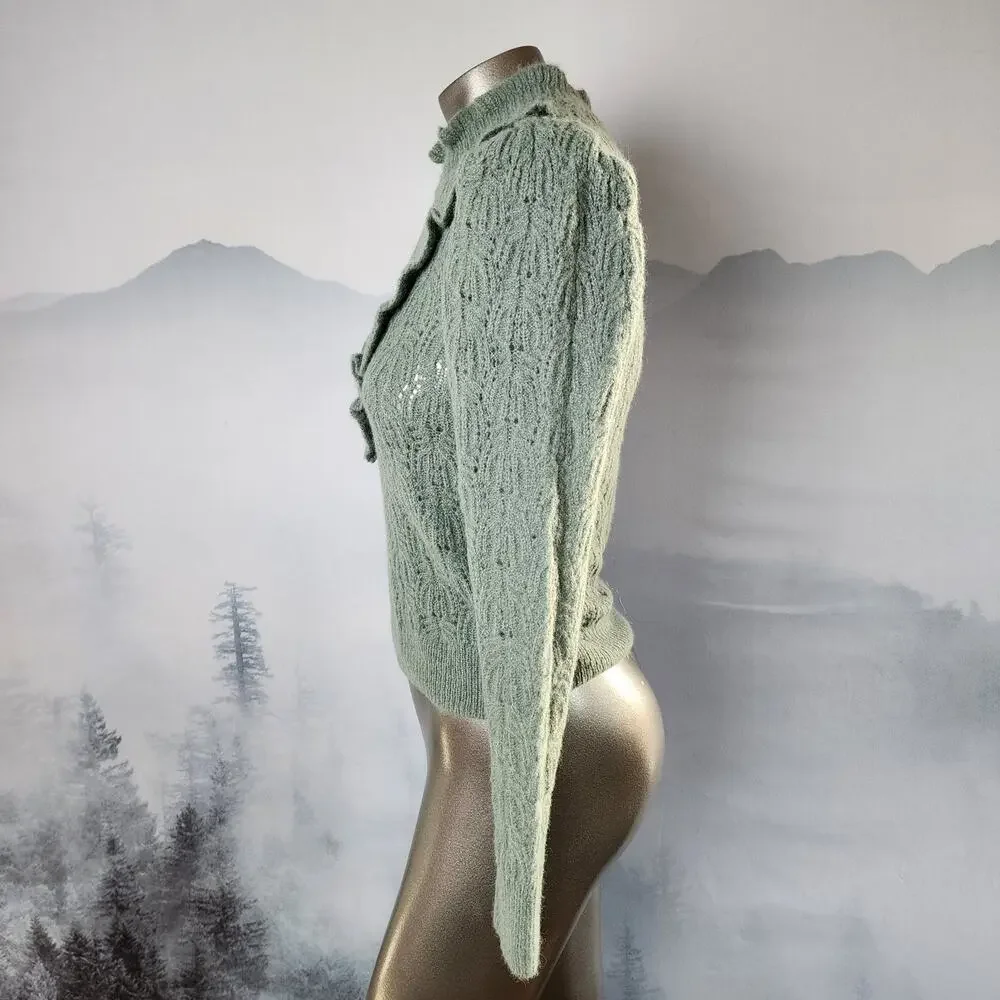 Veronica Beard Sage Green Alpaca / Merino Wool Sorina Sweater | Women's XS